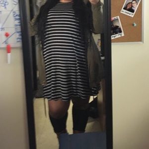 Long sleeve black tshirt dress